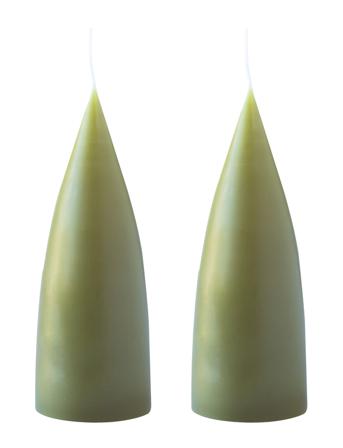 Hand Dipped C -Shaped Candles, 2 Pack Home Decoration Candles Block Candles Grön Kunstindustrien