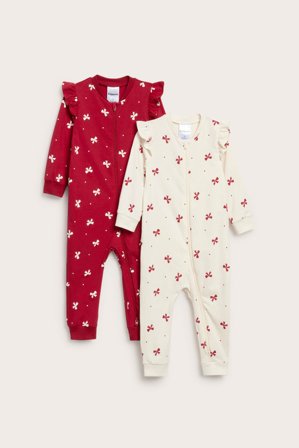 Kappahl | Piżama 2-pak w kokardki | Czerwony