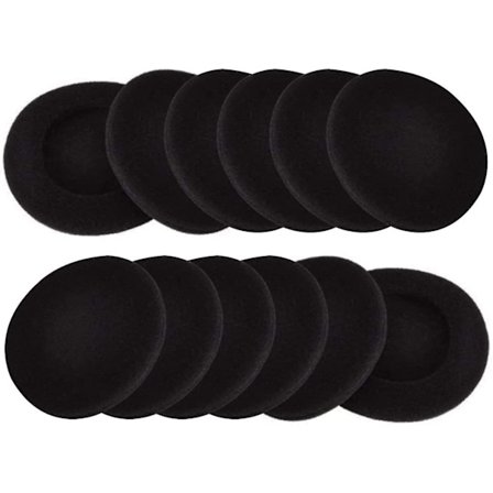 12 Par 50mm / 2 tum Hörlursöronkuddar Ersättning för De Flesta Standardstorlekar Öronkuddar Öronkuddar Skyddssvamp Ersättning Öronkuddar Hörlurar 