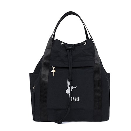 Yogaveske/sportsbag, danse-ryggsekk, svart