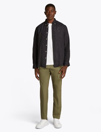 Tommy Hilfiger Pigment Dyed Li Solid Rf Shirt - Black - M