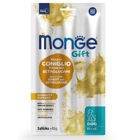 Monge Sticks Immunity Support Per Cani Adulti Coniglio Fresco Con