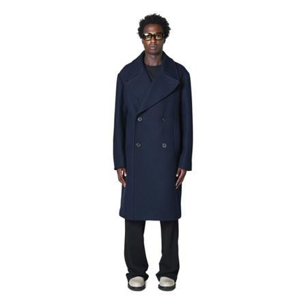 Dries Van Noten, Double-Breasted Coats Blauw, Heren, Maat:S