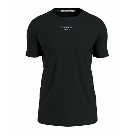 Calvin Klein, Short Sleeve Shirts Zwart, Heren, Maat:S