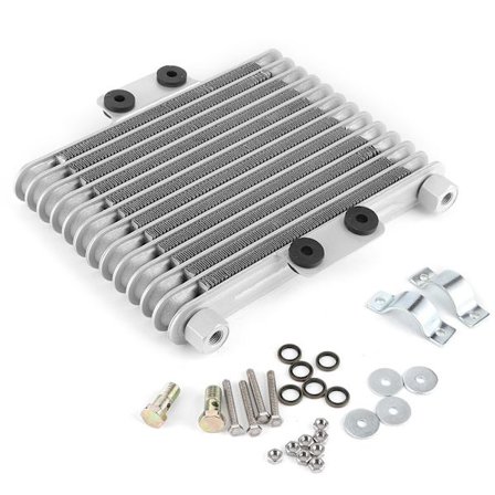 13 Raders Universal Motorcykel Motorolja Kylare Kylning Radiator Ersättning 125-250CC Silver