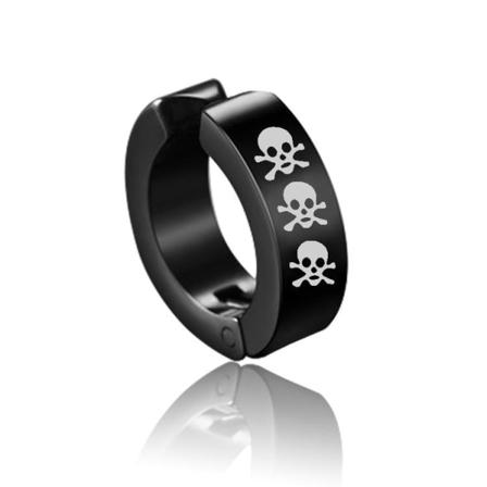 Svart Cuff Punk Piercing Vit Mönster Stjärna Dödskalle Skorpion Black One Size