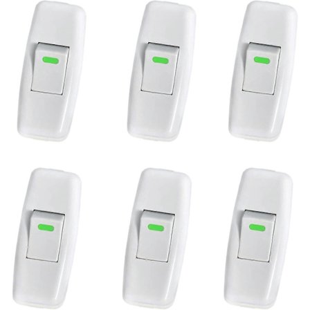 Lampeafbryder, Torpedo-afbryder, Inline ledningsafbryder, Sengelampeafbryder, Inline vippekontakt til udskiftning af tænd/sluk-knap på sengebordslampe