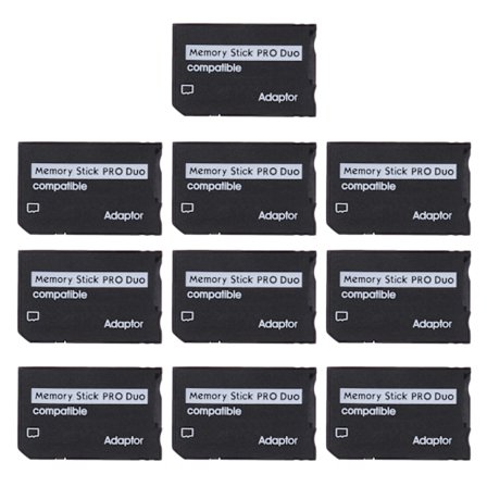 10st Mini Minneskort Mirco SD SDHC TF till MS Pro för Duo Adapter för PSP Kamera MS Pro för Duo Kortläsare Höghastighets C