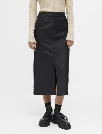 Object Objnaya Coated Mw Skirt Noos - Black - XL