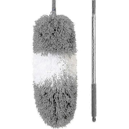 Mikrofiberstøvkost med uttrekkbart skaft, teleskopisk spindelvevkost for rengjøring