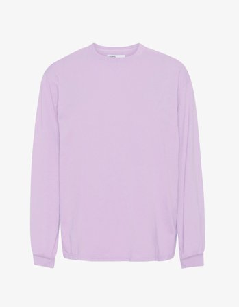 Oversized Organic LS T-shirt - Soft Lavender - L