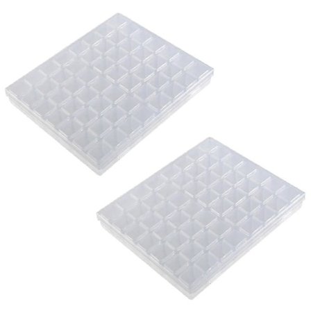 Opbevaringsboks, farverig perlebeholder diamantbroderiboks diamantmaleri tilbehør opbevaringsboks smykker neglekunst tilbehørsbeholder med D