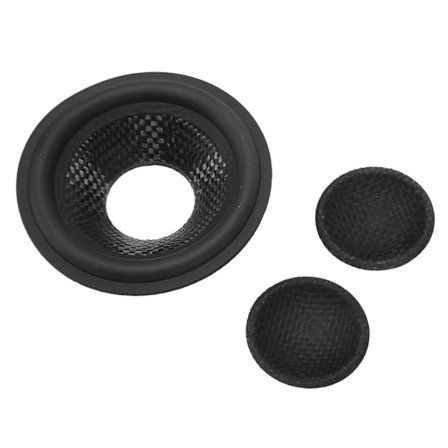 Høyttalerkonus Trommepapir 0,8 Tommer Indre Diameter Papir Subwoofer Konus Trommepapir med Gummi Omkrets for 3 Tommer Høyttalere