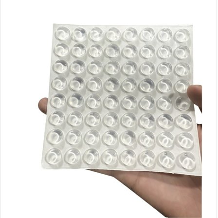 Gennemsigtige cylindriske 12x4 mm tastaturklistermærker (64 stk.) - Beskyt dine negle og tastaturtaster