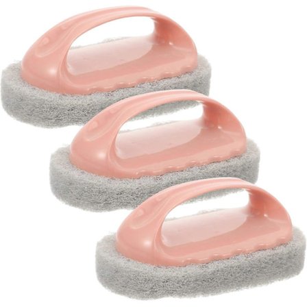 3 st Rengöringsborste Kök Borste Badkarsborste Gryta för Kök Skrubbborste Handtagsborste Badrumsrengöringsgryta med Handtag