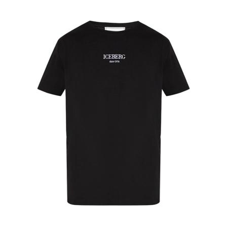 Iceberg, T-shirt with logo Zwart, Heren, Maat:M