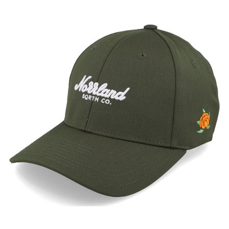 SQRTN - TGN Script Hooked Cap Dark Mash Adjustable Adjustable Green Cap - @ Hatstore