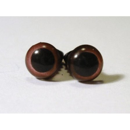 10 par (20 st) Bruna ögon till "Amigurumi" 8 mm Ø