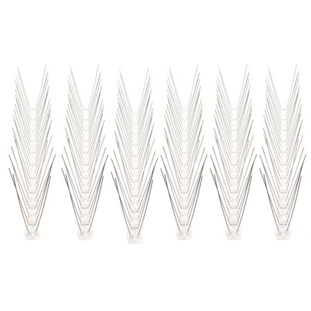 6-pak rustfri stål udendørs fuglepigge, dueafvisende værktøj, hegnvægtilbehør