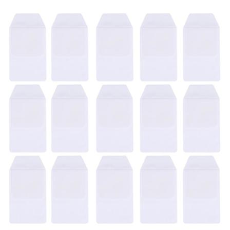 15 stk PVC gjennomsiktige lekkasjesikre pennposer, pennveske, lommeveske for lege og sykepleier (hvit) 15,5X 15.5X8.5cm