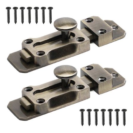 Komfortabel og robust 3-tommers dørbeslag i zinklegering Lås uden hul Velegnet til flere dørtyper Boligtilbehør Rød bronze [DB] Bronze Bronze