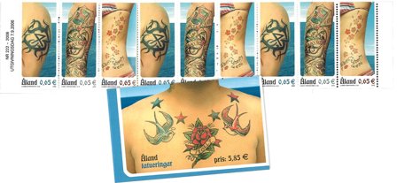 Åland - Tatoveringskunst - Postfrisk frimærkehæfte 9v