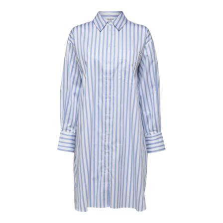 Selected Femme Dora ls striped long Blå, Dame Kjoler