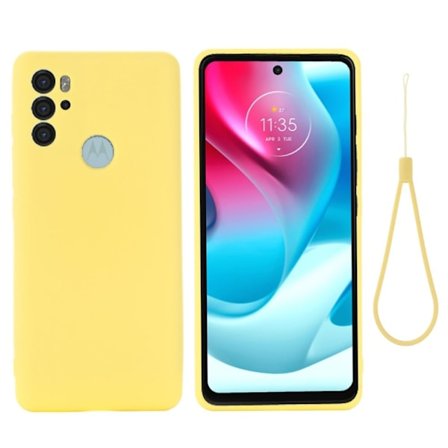 Matta nestesilikoninen kuori Motorola Moto G60s - Keltainen