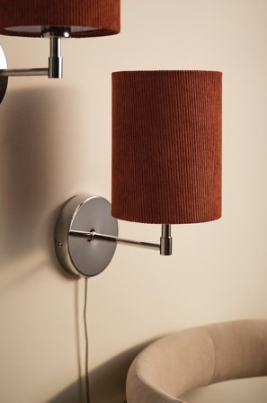 Jotex - SETH vegglampe 2-pakke Brun/krom - Kjøp Vegglamper hos Jotex