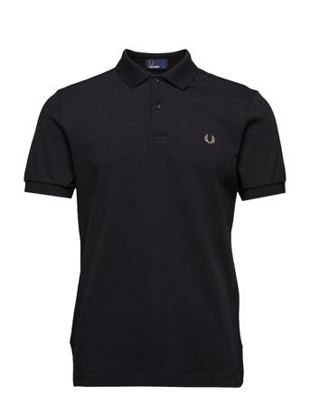 Plain Fred Perry Shirt Black Fred Perry