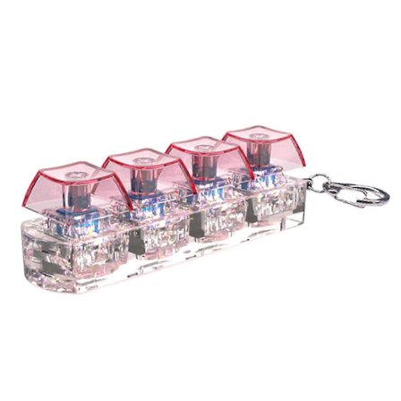 LED-upplyst tangentbord Klick Nyckelring Keycap Tester För Vuxna Tangentbord Klick LED-ljus Nyckelring Leksak