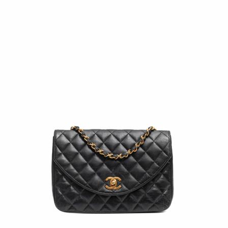 Chanel Vintage Pre-owned Shoulder Väska svart, Dam Vintage Väskor, Dam, Storlek: ONE SIZE