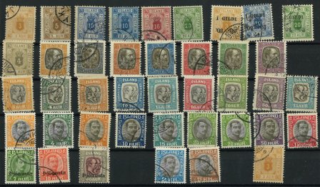 Island - Samling på 1 indstikskort - Stemplet