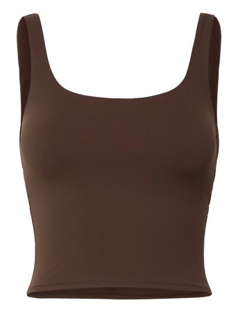 Weekday Cropped Sports Top - Brown - XL