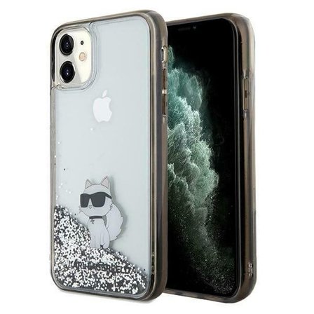 Karl Lagerfeld Liquid Glitter Choupette fodral för iPhone 11 / Xr - transparent