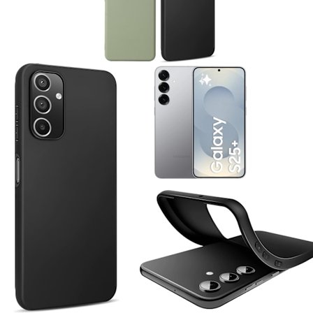 Silikone TPU cover Samsung S25 Plus etui mobilcover skærmbeskytter -