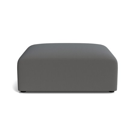 Soma Pouf Hocker in Lisboa Anthrazit, elegantes gestreiftes Muster, moderner Stil, bequeme Polsterung, vielseitige Sitzgelegenheit, 43cm