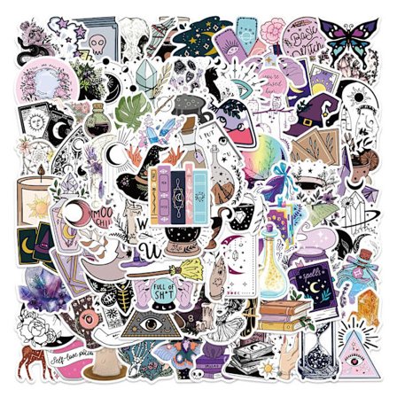 200 Boheemi Noita Esteettiset Tarrat, Taide Vinyl Tarrat