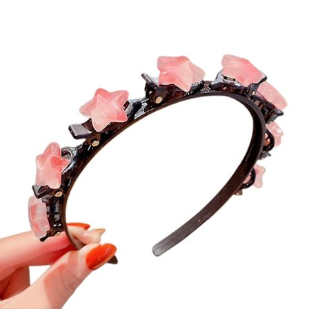 Søt hårbånd med klips - Allsidig prinsesse-frisyre pannebånd - Fargerike hårtilbehør