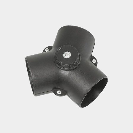 Y-rör varmluftsslang, Ø75 / 60 / 60 mm, plast, svart