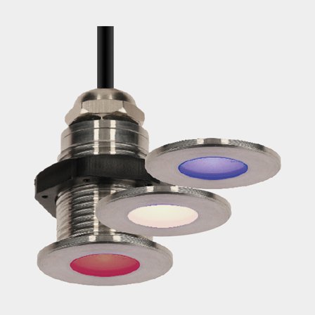 Spotlight NauticLED CL03, vestavné, nerezová ocel, LED, 10 - 30 V, 0.6 W, Ø30 mm, s RGB ovládáním