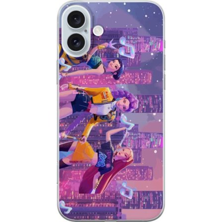 Yhteensopiva Puhelinkuori Apple Apple iPhone 16 Plus Tulevaisuutta ennakoiva K-Pop Demon Hunters tyttöryhmän kuvitus neonkaupungin popkulttuuriestet