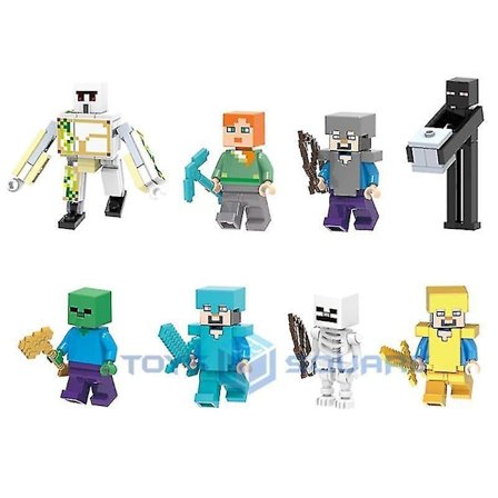 Herobrine Ghast Wither Steve With My World Action Figures Model Building Blocks Bricks Set Gifts Toys For Children
