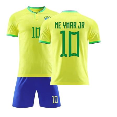 2223 Brasilien hjemmebanetrøje nr. 10 Neymar 20 Vinicius 9 Charlesson 18 Jesus dragttrøje Z No.10 22
