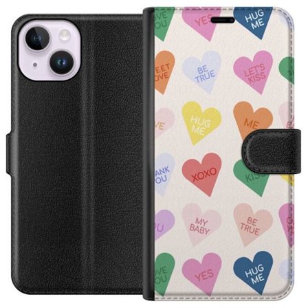 Kompatibelt Plånboksfodral till Apple Apple iPhone 15 CandyHearts