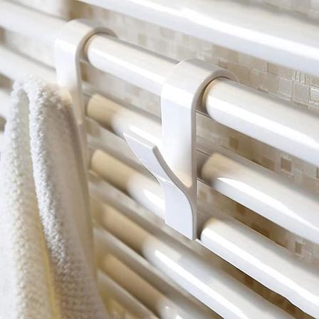 Håndkleradiator,6 stk Radiatorkrok Gjennomsiktig hengende krok Håndklestativkrok For oppvarmet håndklestativ Plast Radiatorkroker