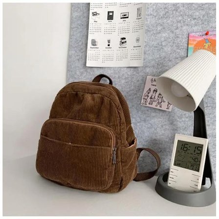 Manchestersammet Dam Liten Ryggsäck Vintage Feminina Skola Mini Ryggsäck Dam Väska Dam Solid för Flickor Mochilas liten ryggsäck~04321