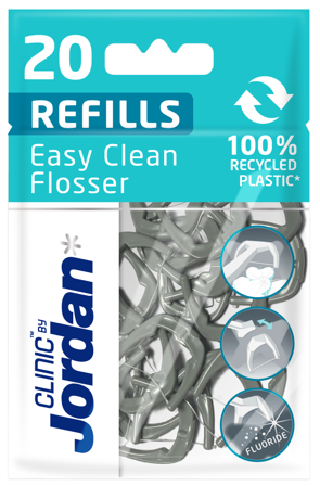Jordan Clinic Easy Clean Floss Refill, 20 stk.