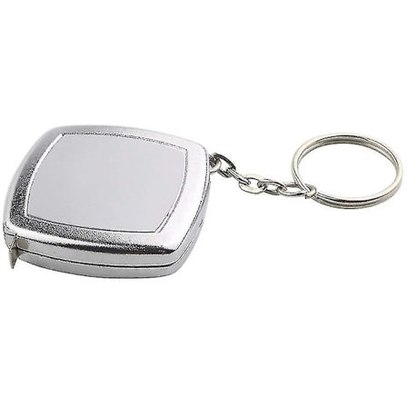 Målebåndsnøglering Mini Lille Målebånd 2 Meter Bærbar Gave 1pcssølv