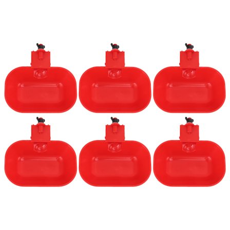 6 stk. Store Automatiske Drikkeskåle til Fjerkræ Tyk ABS Vandautomat til Katte Hunde Kyllinger Ænder G1/8 Han Gevind